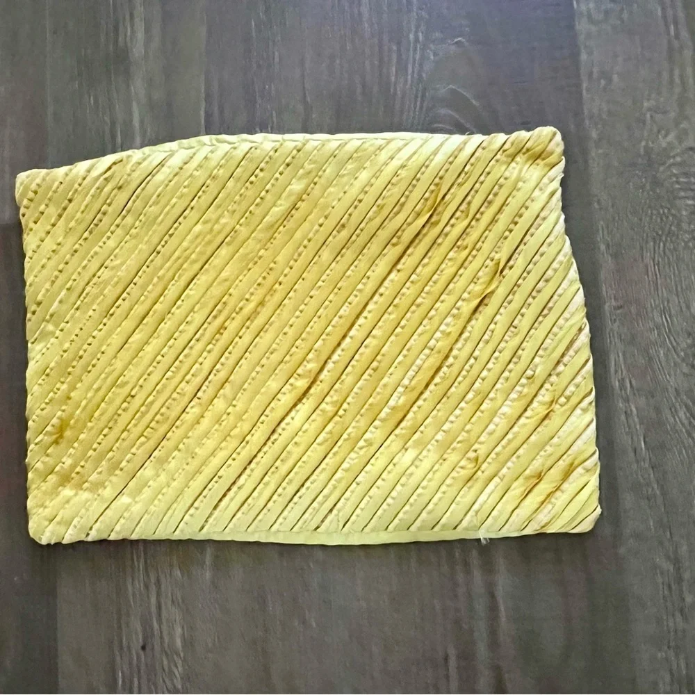 Yellow Textured Throw Pillow Pier one 13/18 inches
